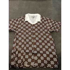 Bogey Boys‎ Bigcheck Button Up Brown Men's Size Large